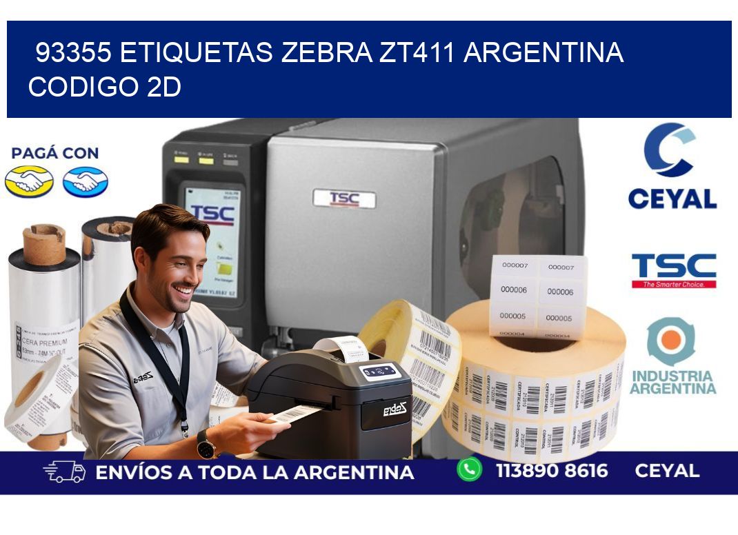 93355 etiquetas zebra zt411 argentina CODIGO 2D