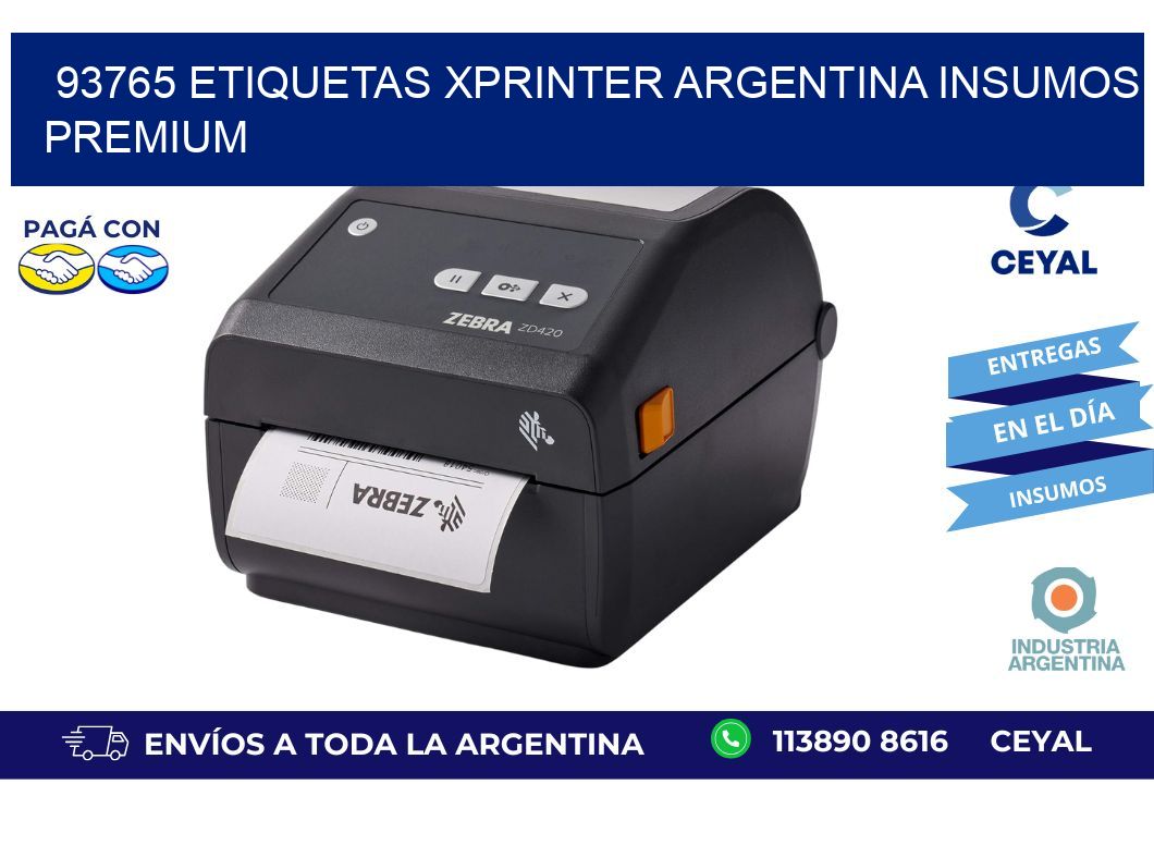 93765 etiquetas xprinter argentina INSUMOS PREMIUM