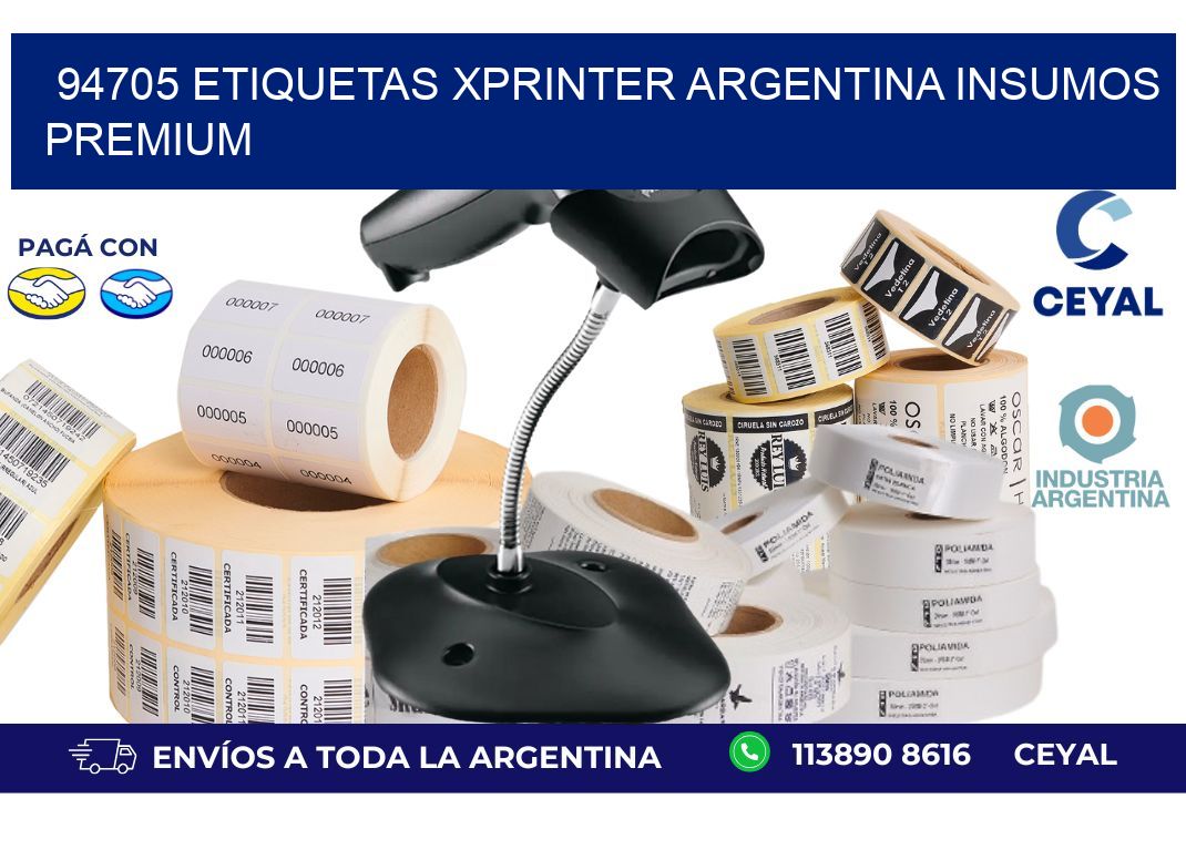 94705 etiquetas xprinter argentina INSUMOS PREMIUM