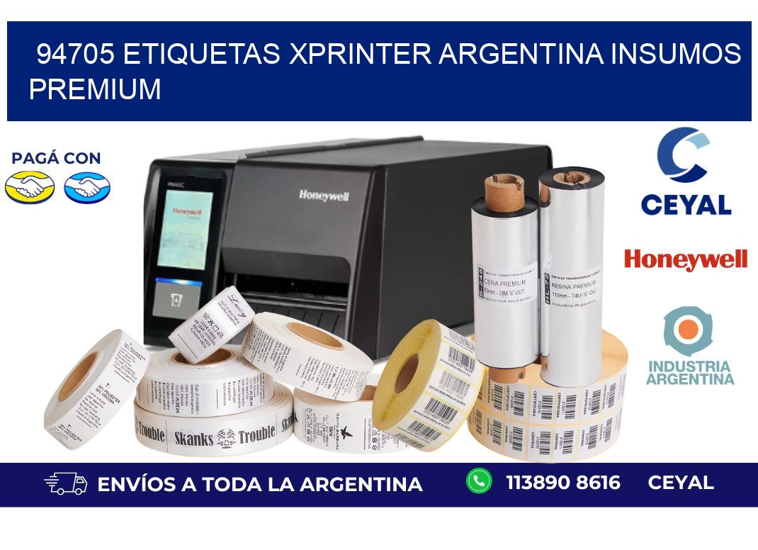 94705 etiquetas xprinter argentina INSUMOS PREMIUM