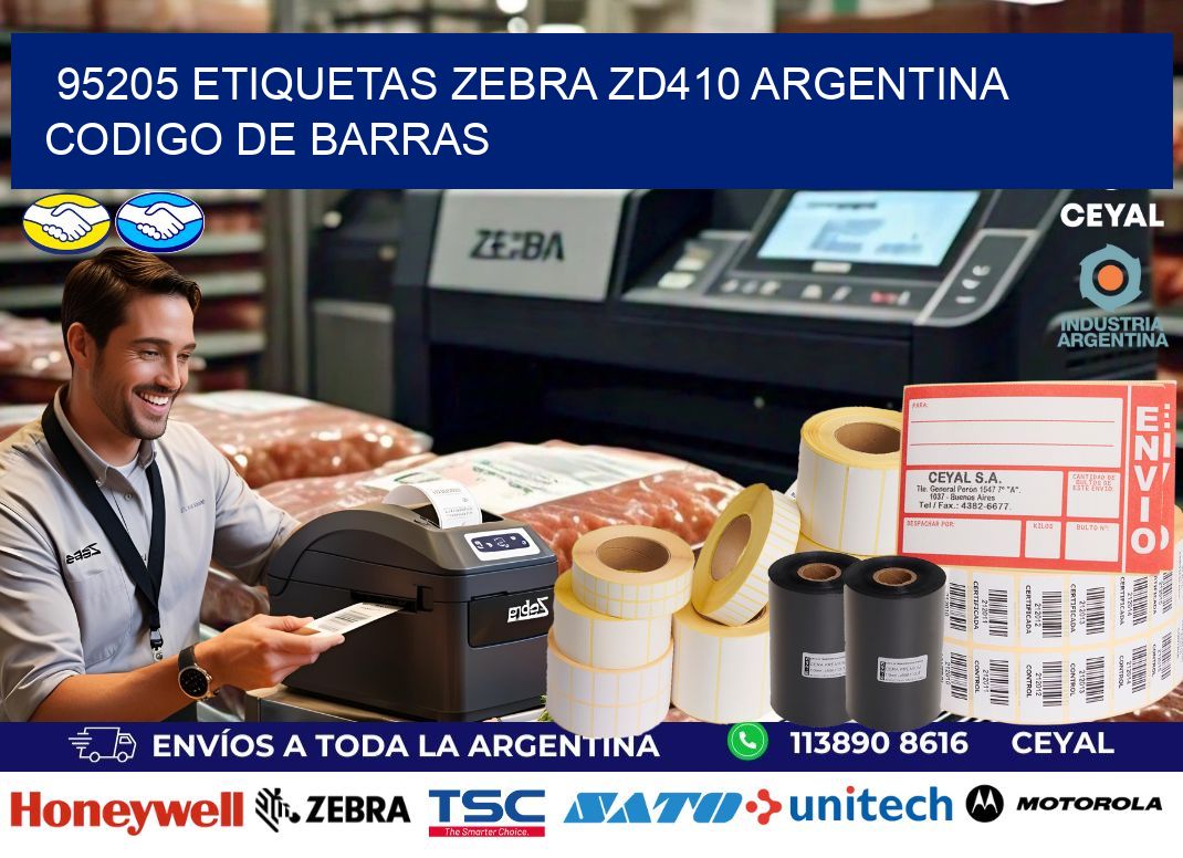 95205 etiquetas zebra zd410 argentina CODIGO DE BARRAS