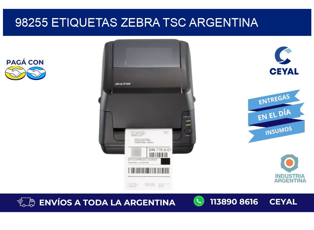 98255 etiquetas zebra tsc argentina