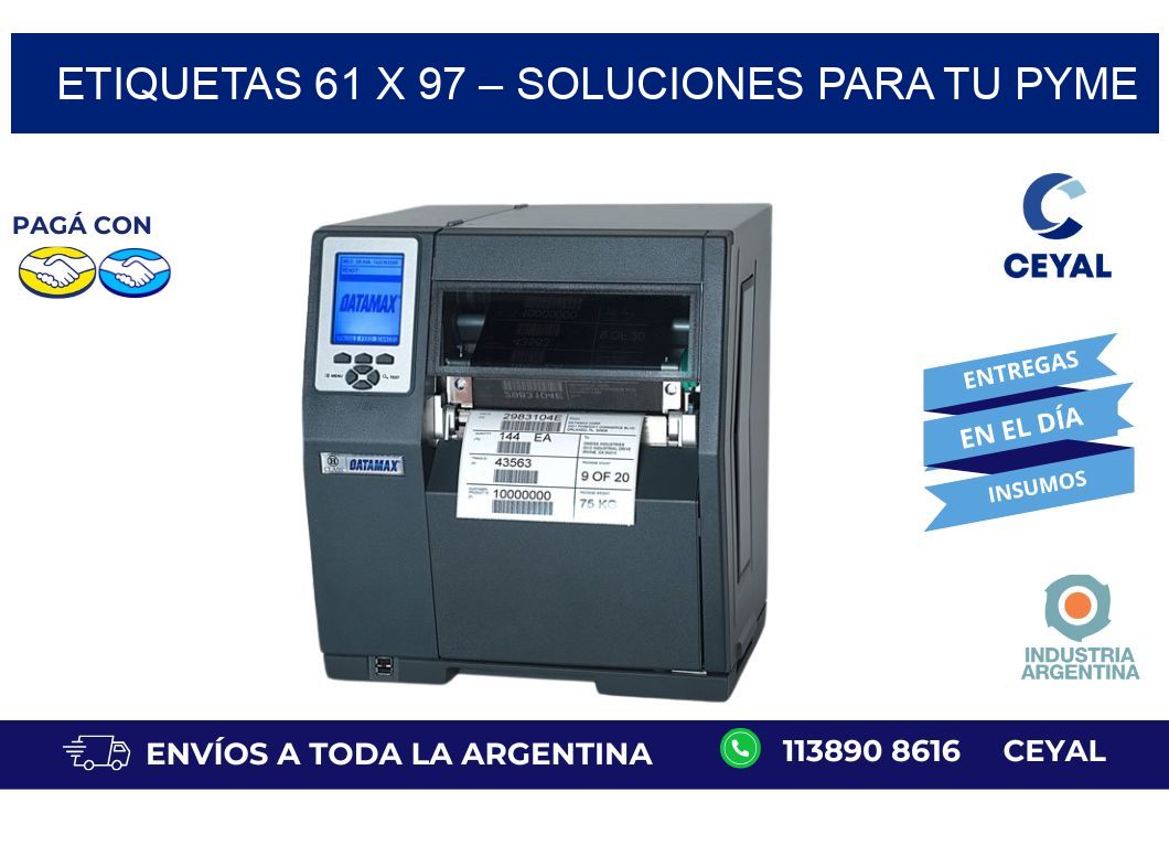 Etiquetas 61 x 97 – Soluciones para tu Pyme