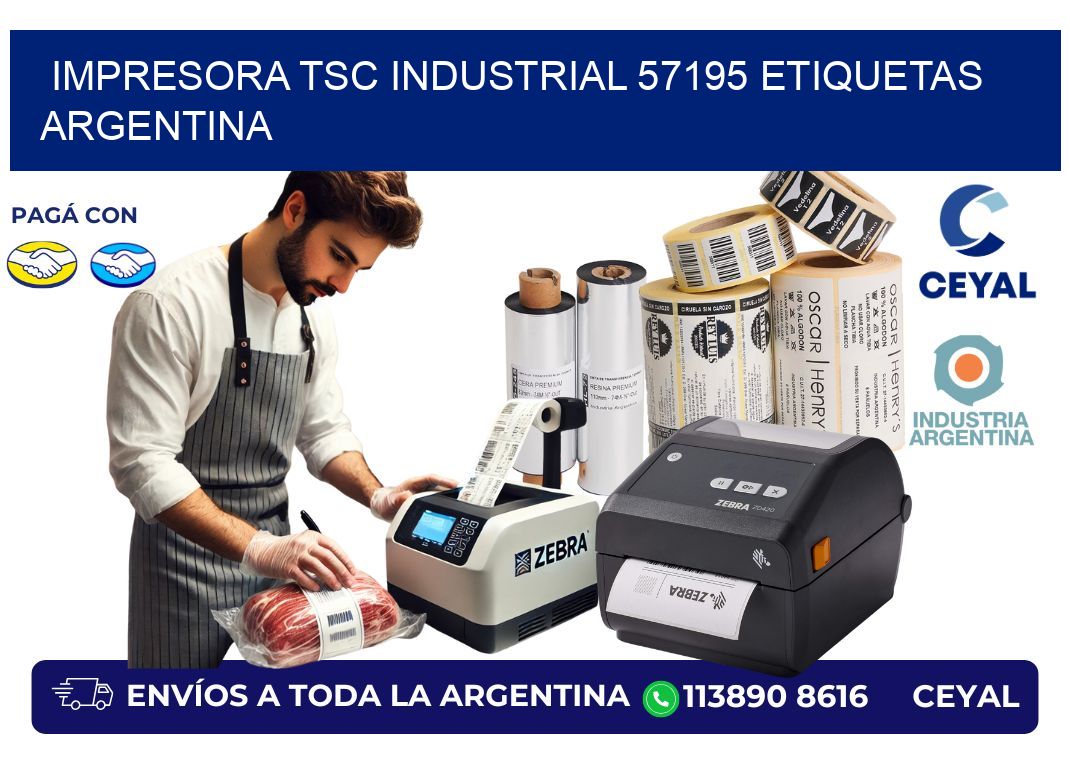 Impresora tsc industrial 57195 etiquetas argentina