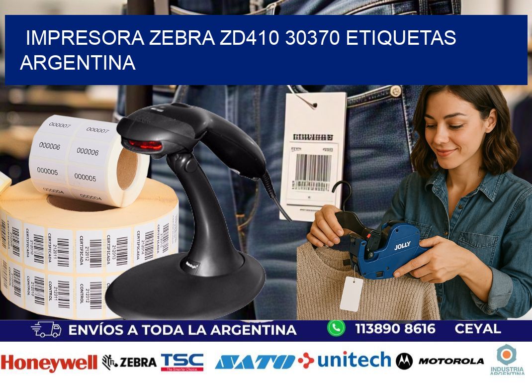 Impresora zebra zd410 30370 etiquetas argentina