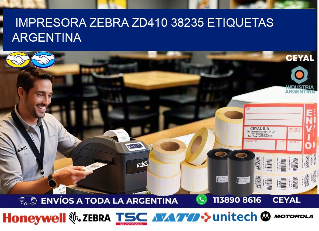 Impresora zebra zd410 38235 etiquetas argentina