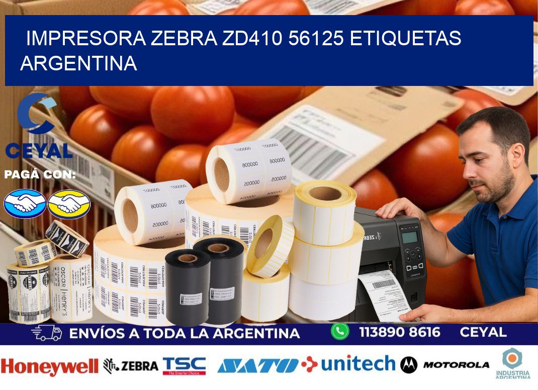 Impresora zebra zd410 56125 etiquetas argentina