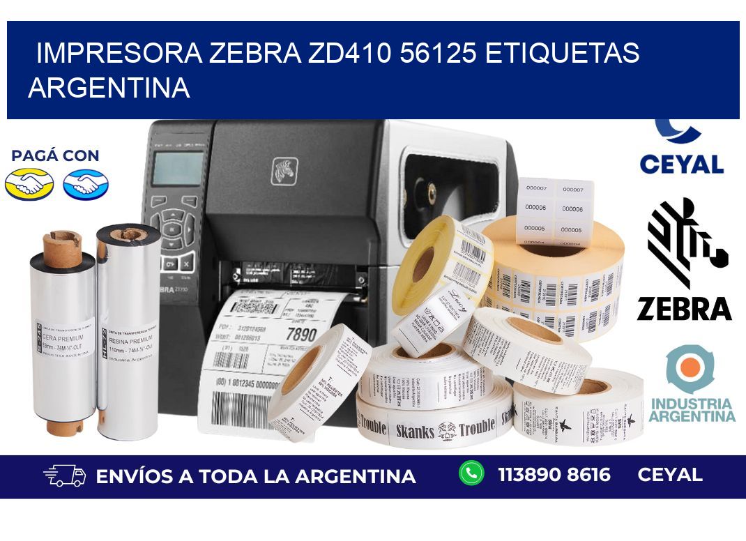 Impresora zebra zd410 56125 etiquetas argentina