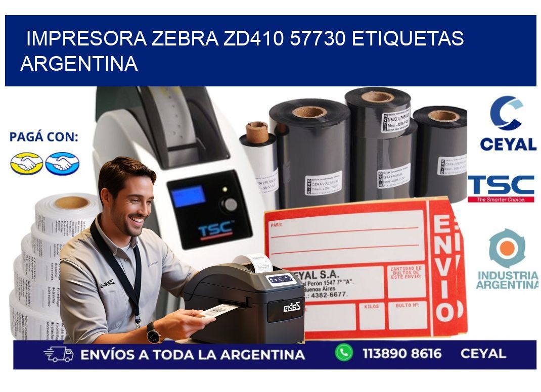 Impresora zebra zd410 57730 etiquetas argentina