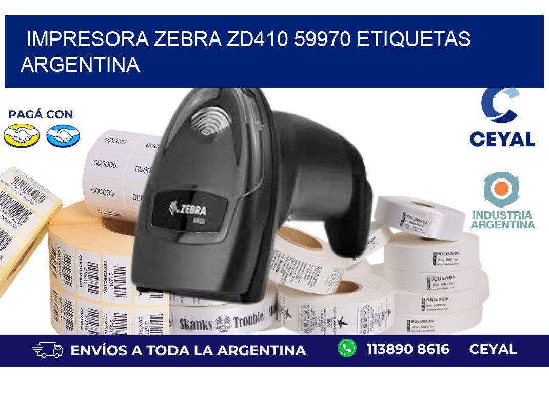 Impresora zebra zd410 59970 etiquetas argentina