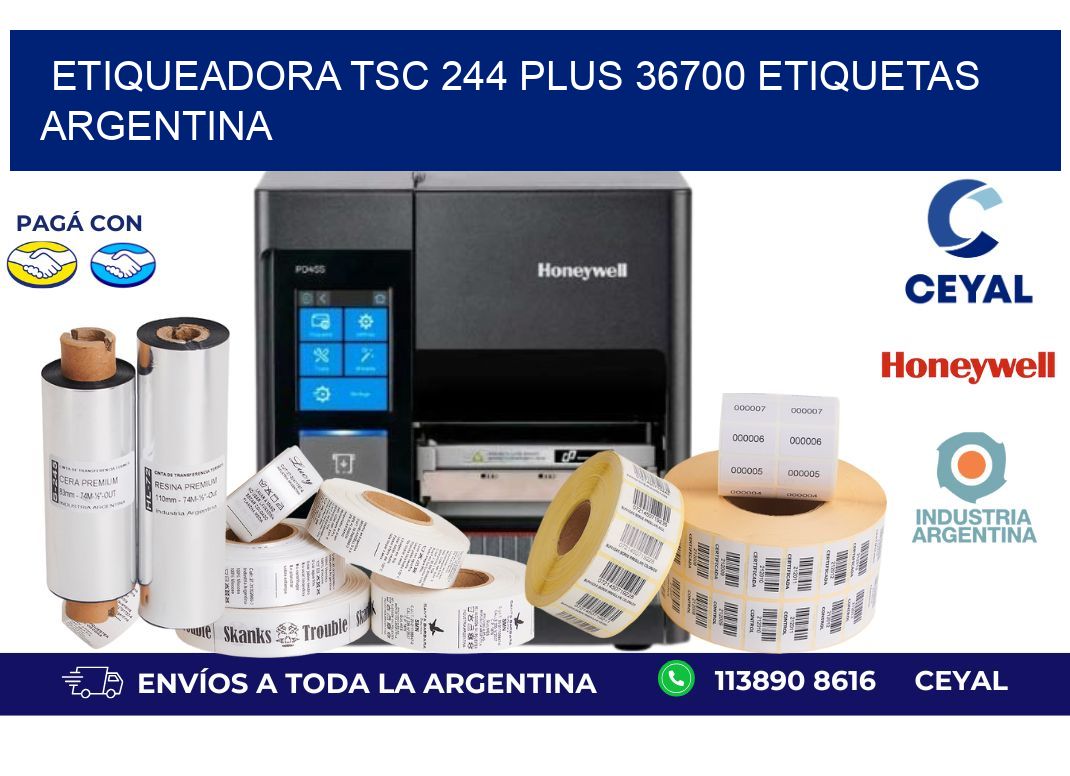etiqueadora tsc 244 plus 36700 etiquetas argentina