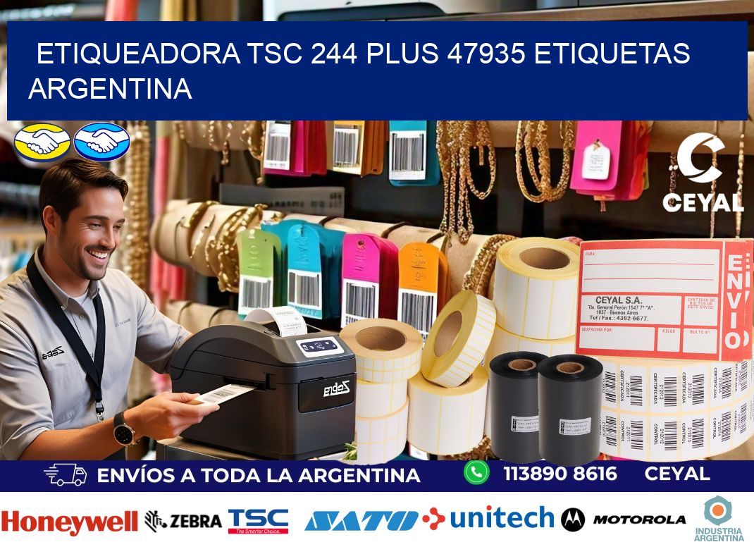 etiqueadora tsc 244 plus 47935 etiquetas argentina