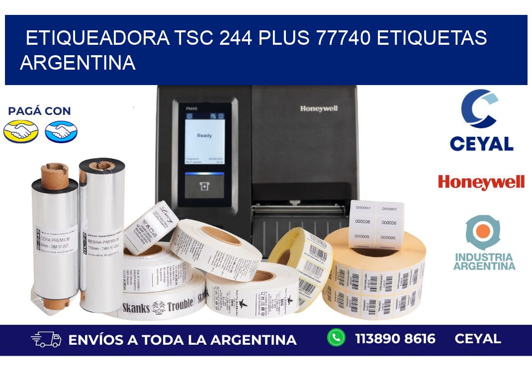 etiqueadora tsc 244 plus 77740 etiquetas argentina