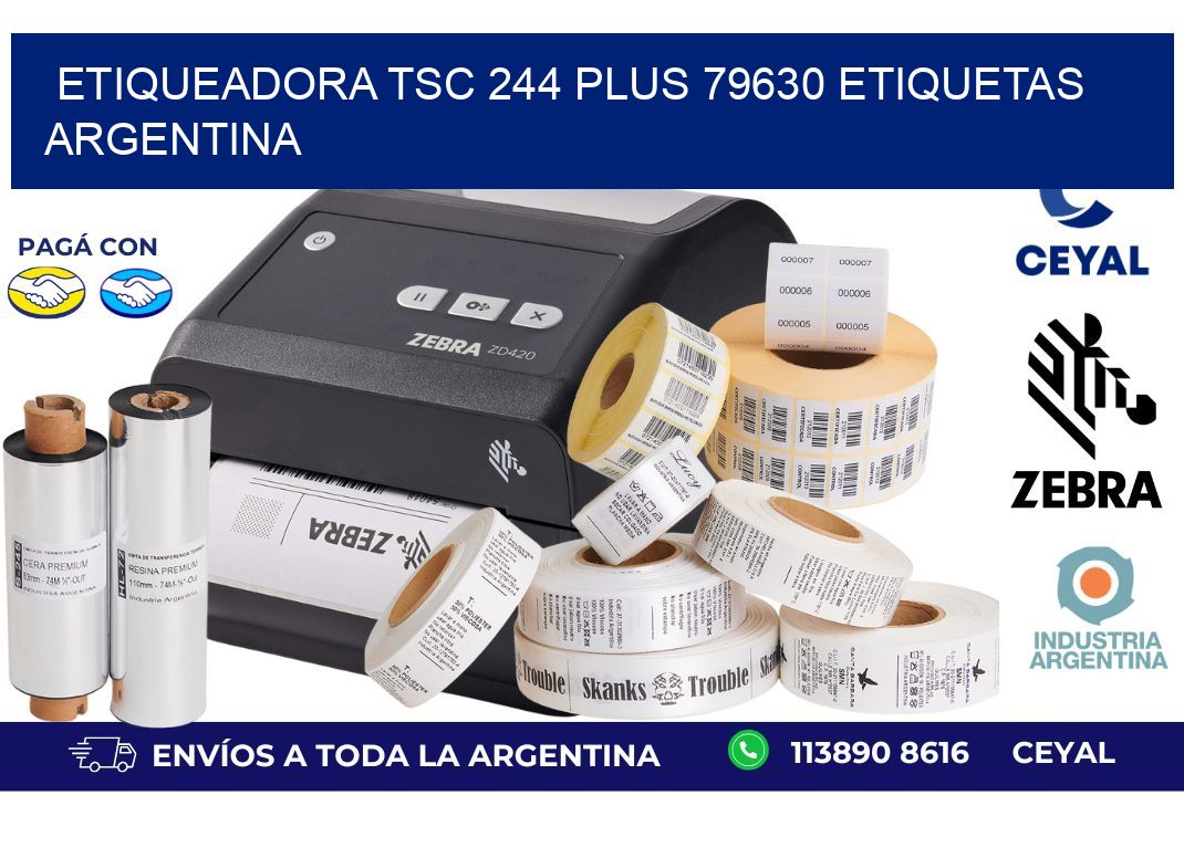 etiqueadora tsc 244 plus 79630 etiquetas argentina