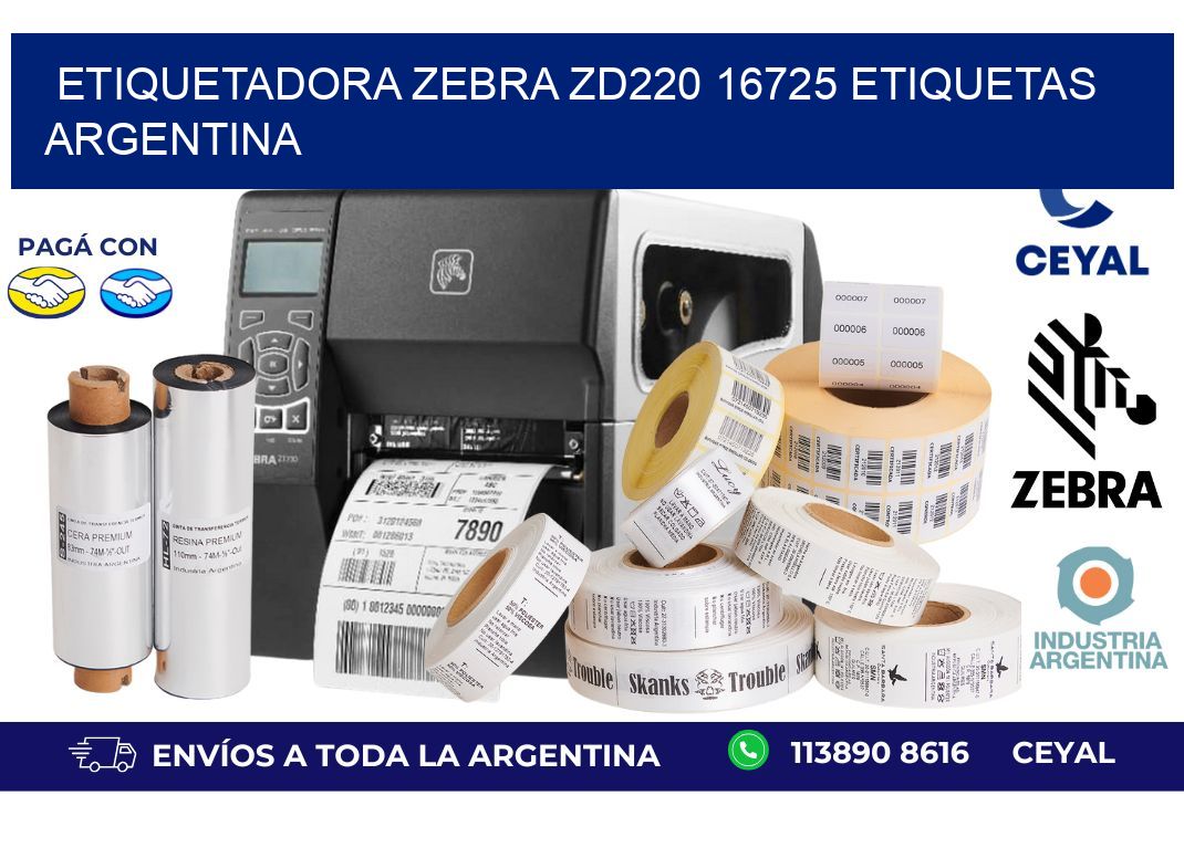 etiquetadora zebra zd220 16725 etiquetas argentina