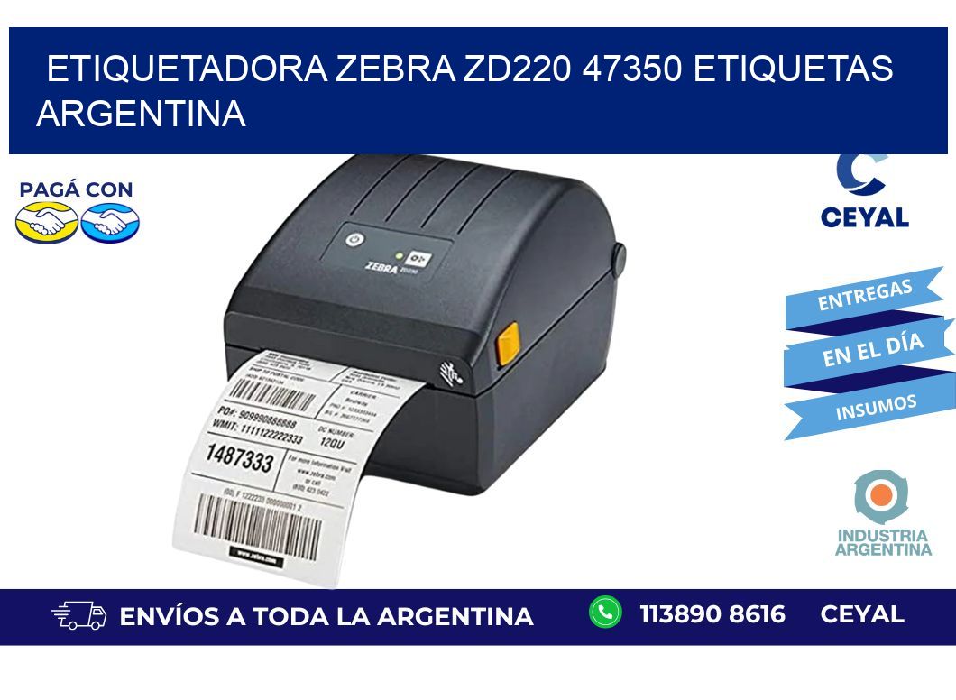 etiquetadora zebra zd220 47350 etiquetas argentina