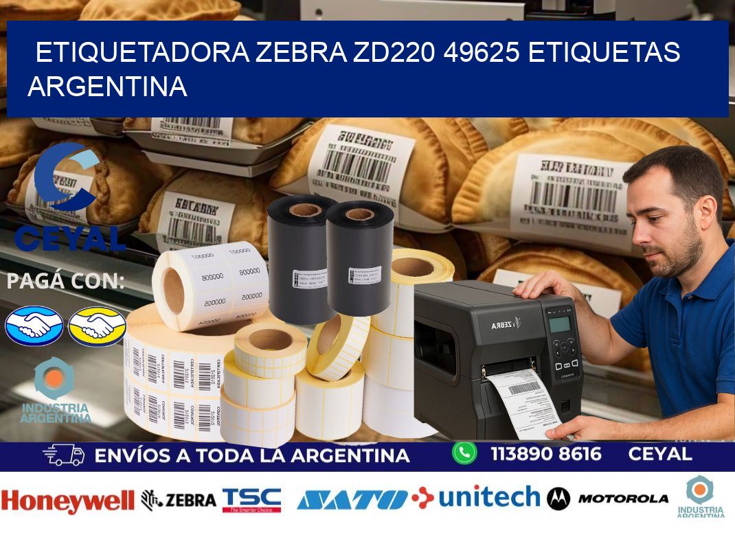 etiquetadora zebra zd220 49625 etiquetas argentina