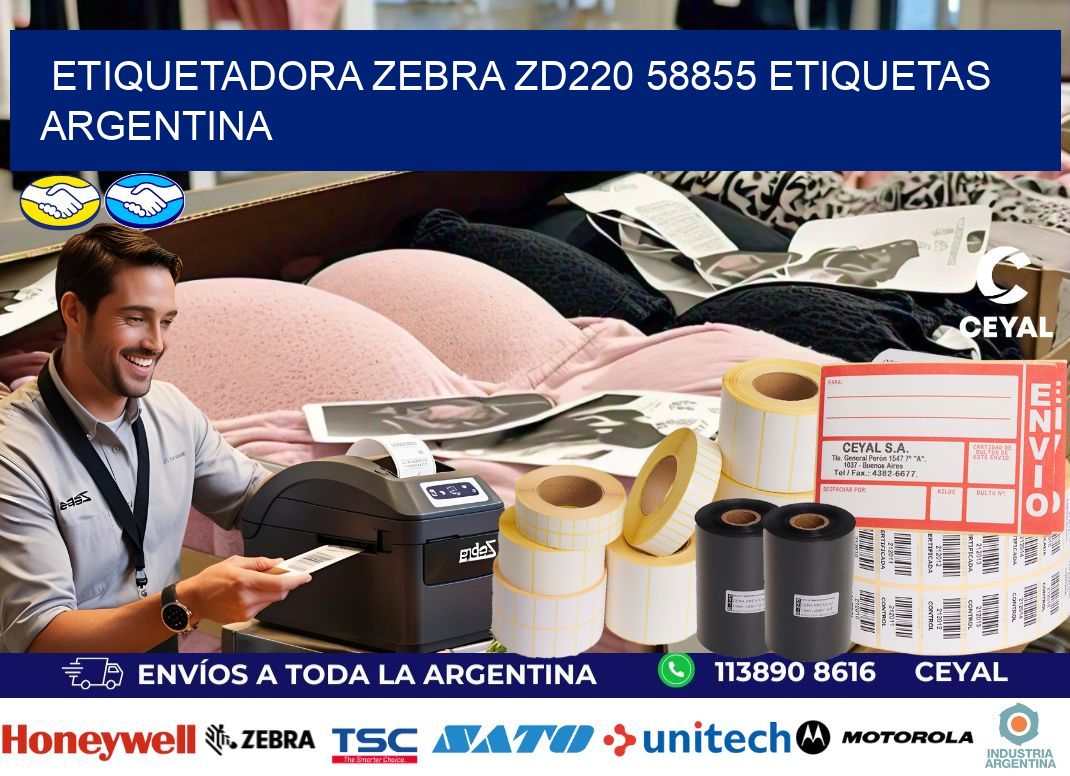 etiquetadora zebra zd220 58855 etiquetas argentina