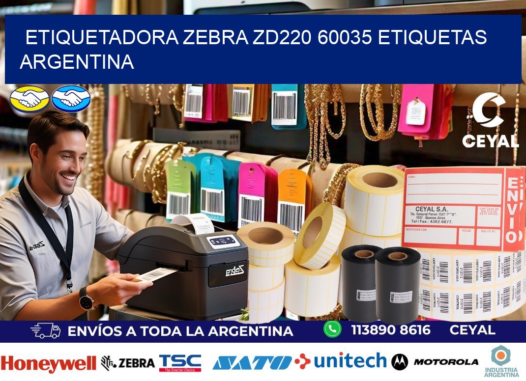 etiquetadora zebra zd220 60035 etiquetas argentina