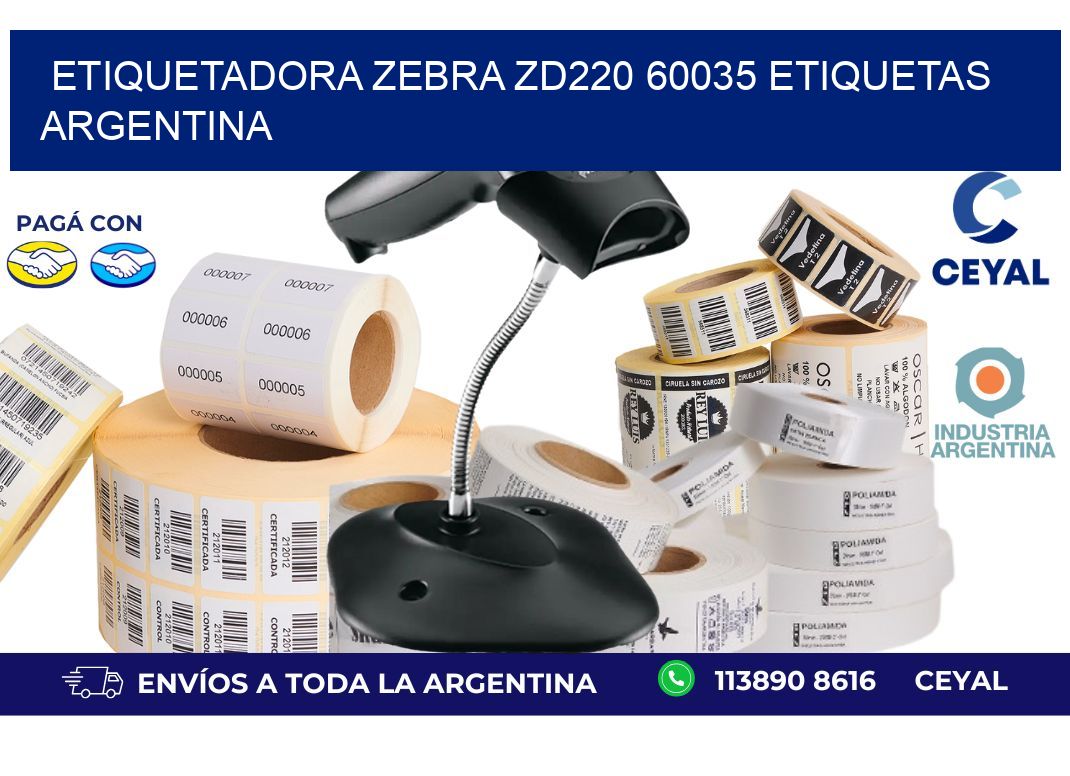 etiquetadora zebra zd220 60035 etiquetas argentina