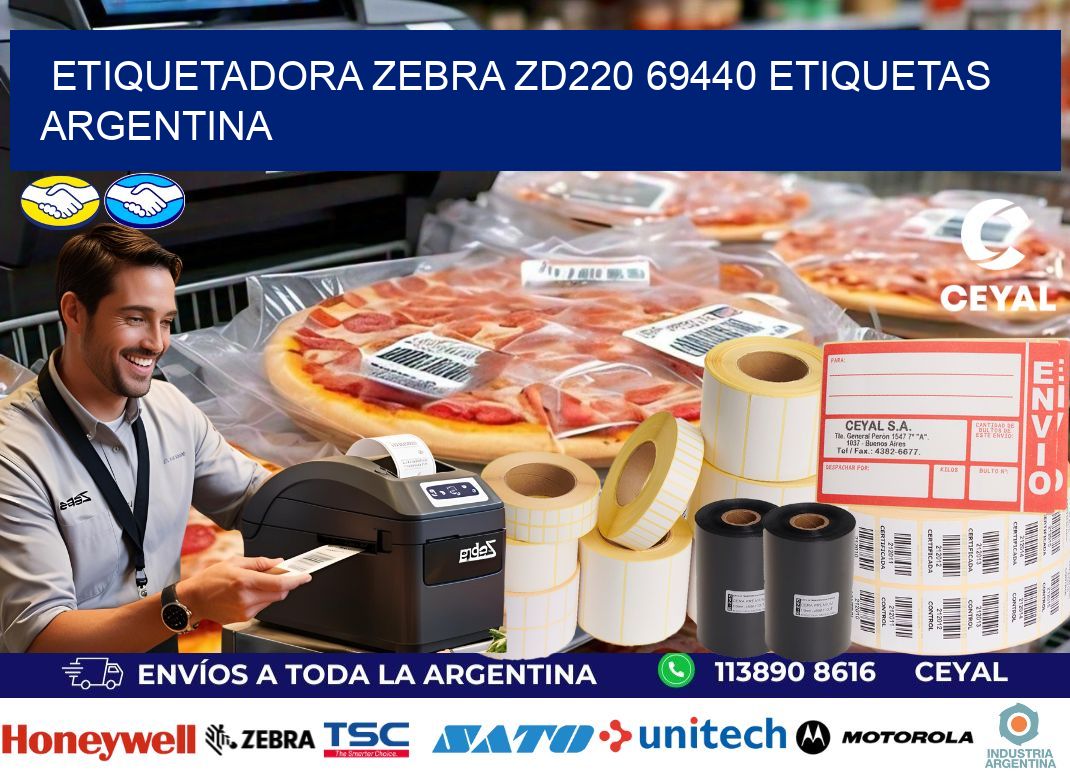 etiquetadora zebra zd220 69440 etiquetas argentina