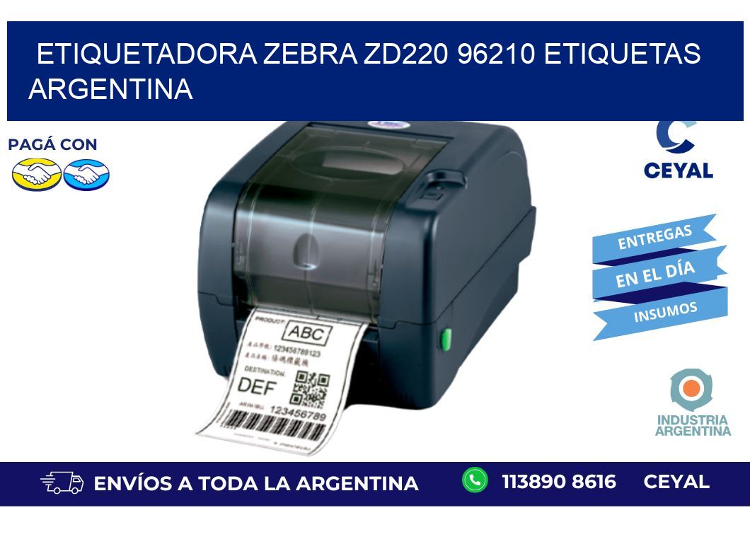 etiquetadora zebra zd220 96210 etiquetas argentina