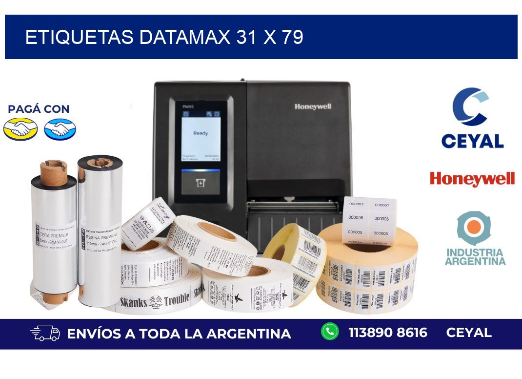 etiquetas datamax 31 x 79