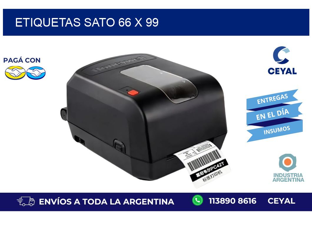 etiquetas sato 66 x 99