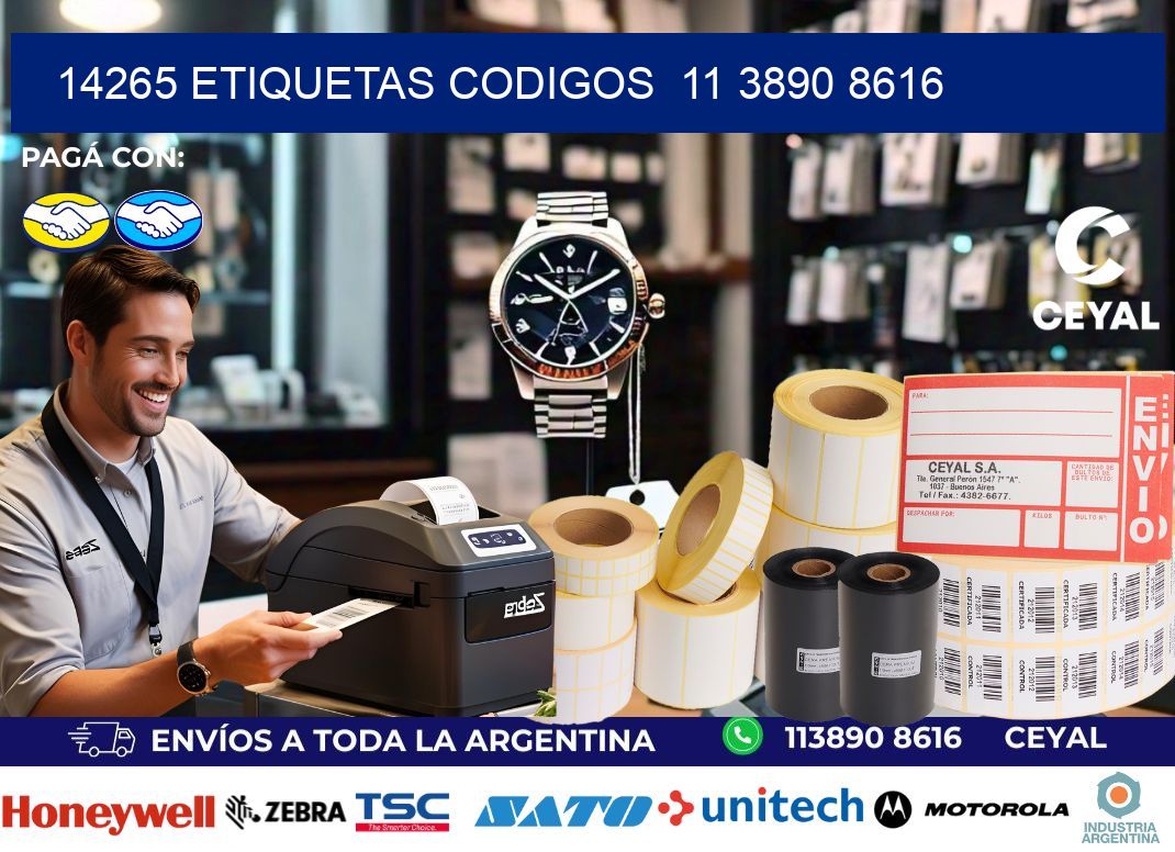 14265 ETIQUETAS CODIGOS 11 3890 8616