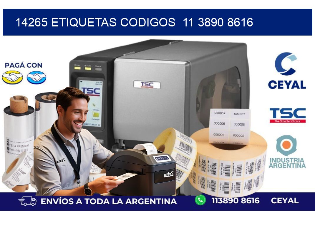 14265 ETIQUETAS CODIGOS  11 3890 8616