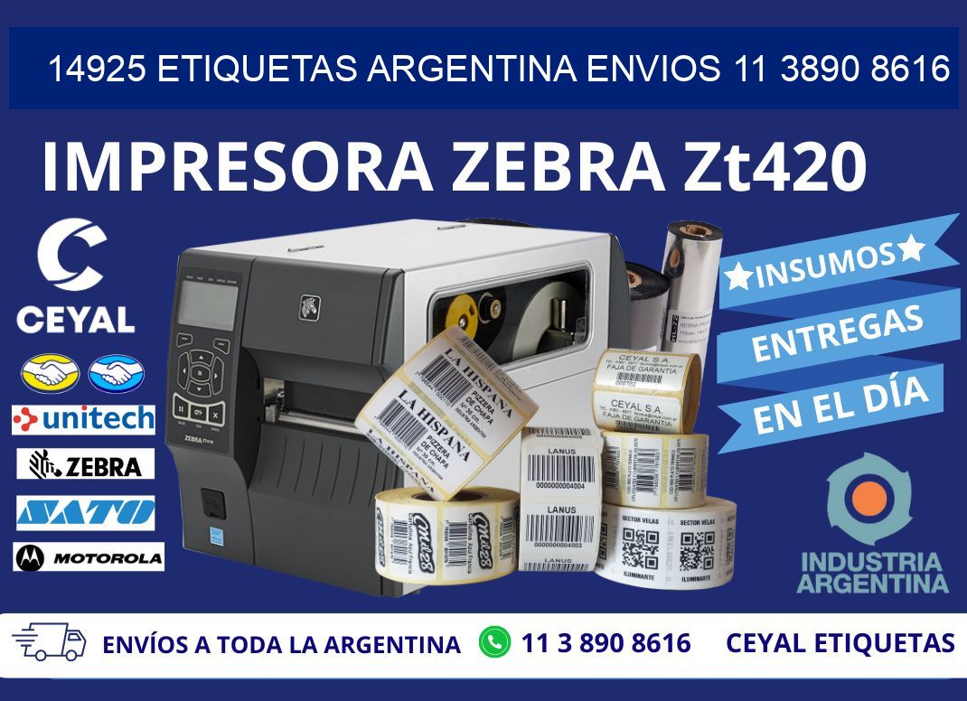 14925 ETIQUETAS ARGENTINA ENVIOS 11 3890 8616