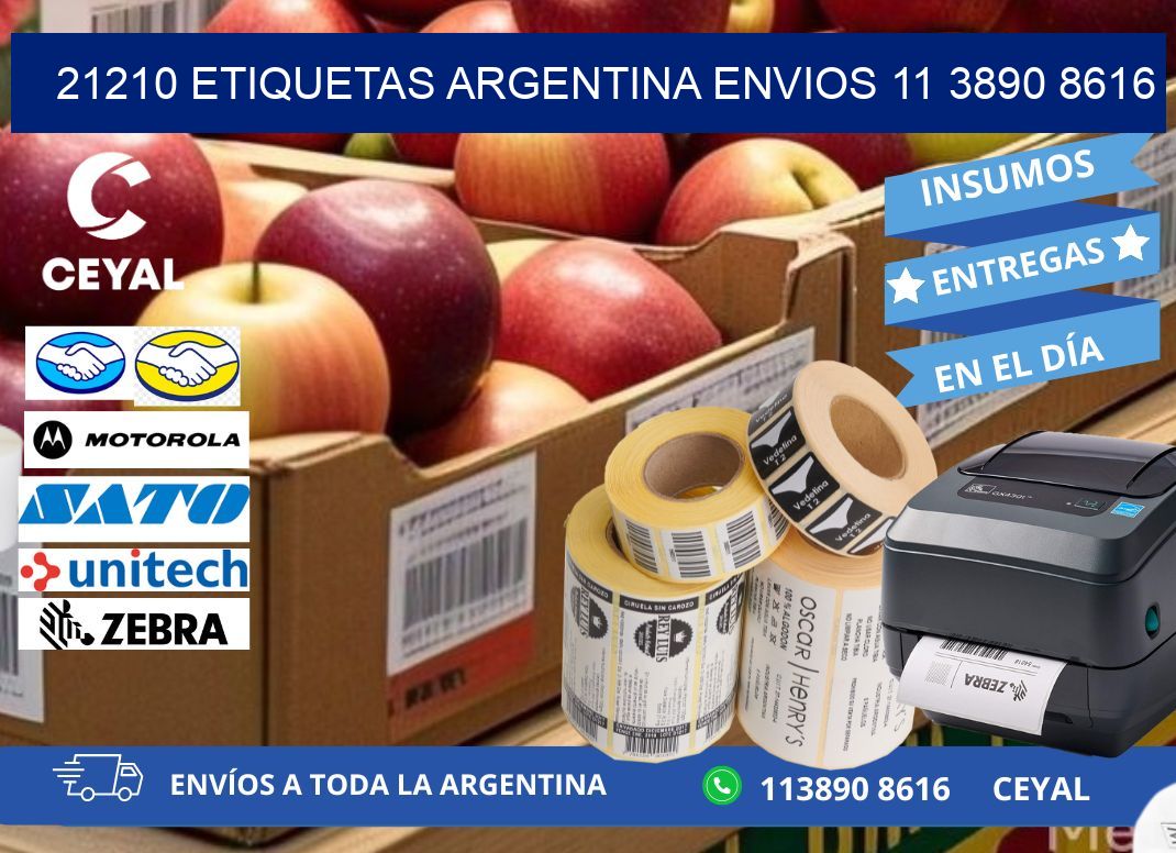 21210 ETIQUETAS ARGENTINA ENVIOS 11 3890 8616