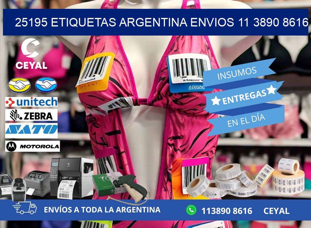 25195 ETIQUETAS ARGENTINA ENVIOS 11 3890 8616