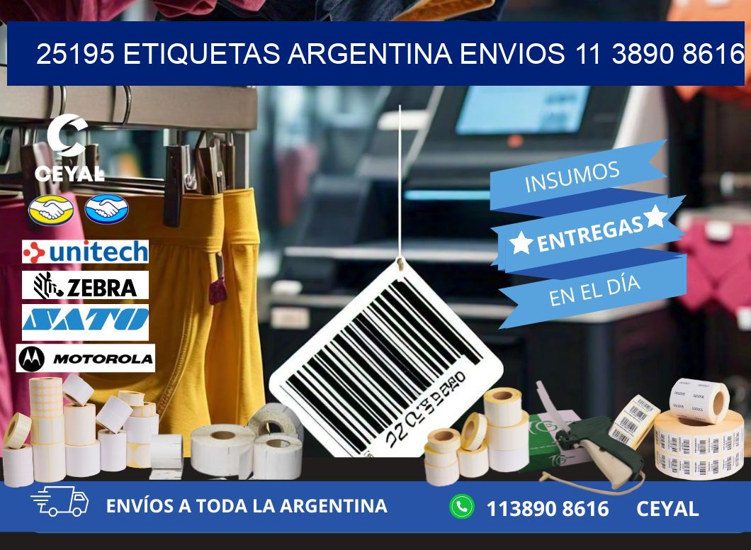 25195 ETIQUETAS ARGENTINA ENVIOS 11 3890 8616