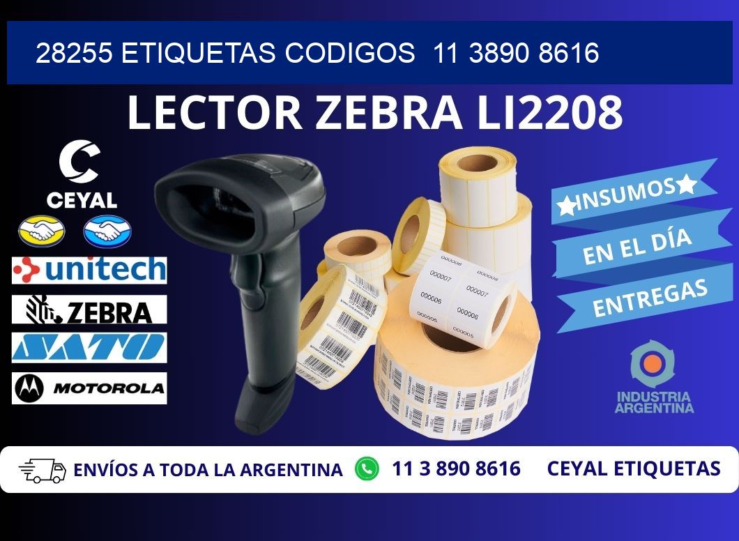 28255 ETIQUETAS CODIGOS  11 3890 8616