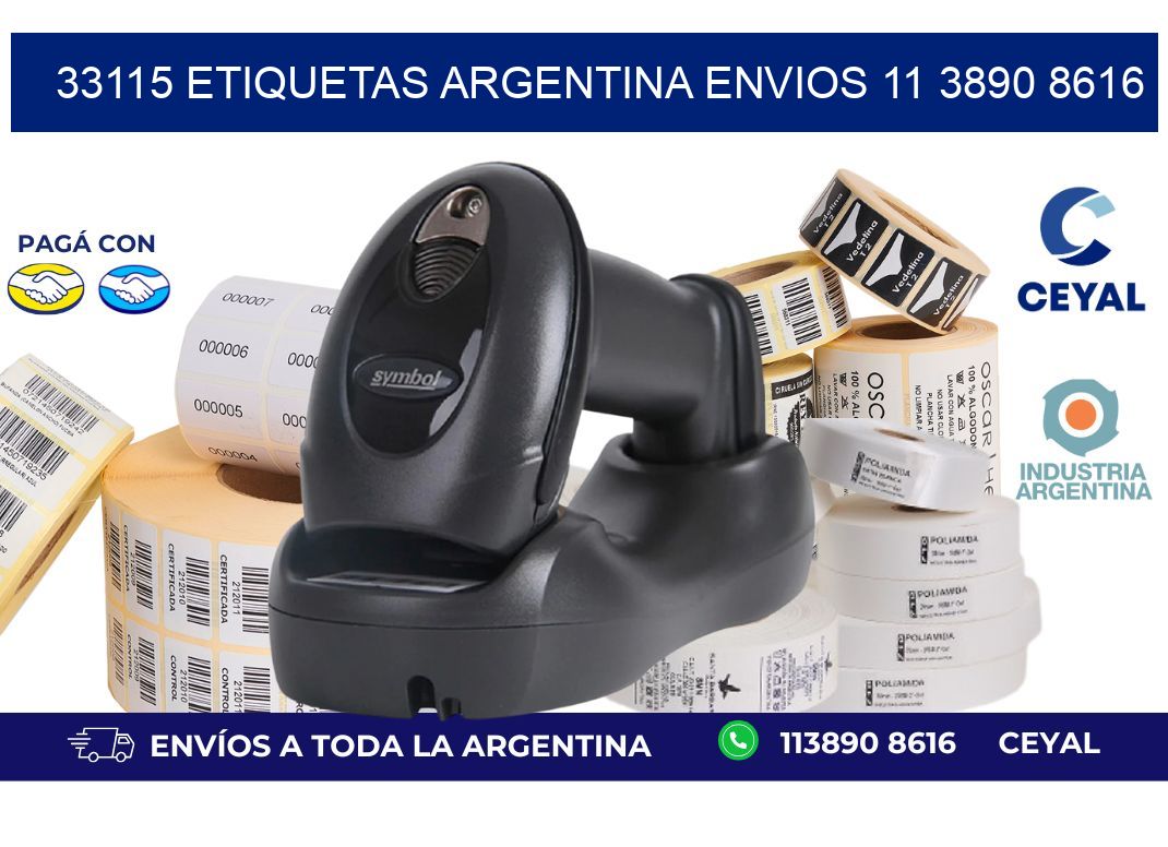 33115 ETIQUETAS ARGENTINA ENVIOS 11 3890 8616
