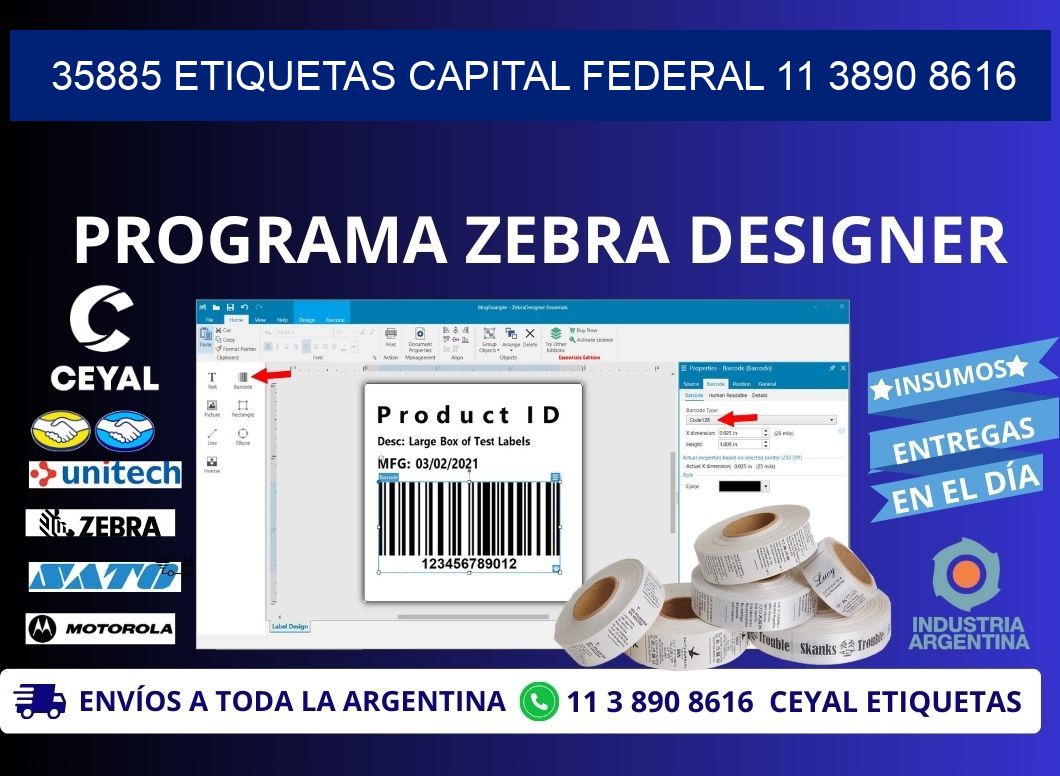 35885 ETIQUETAS CAPITAL FEDERAL 11 3890 8616
