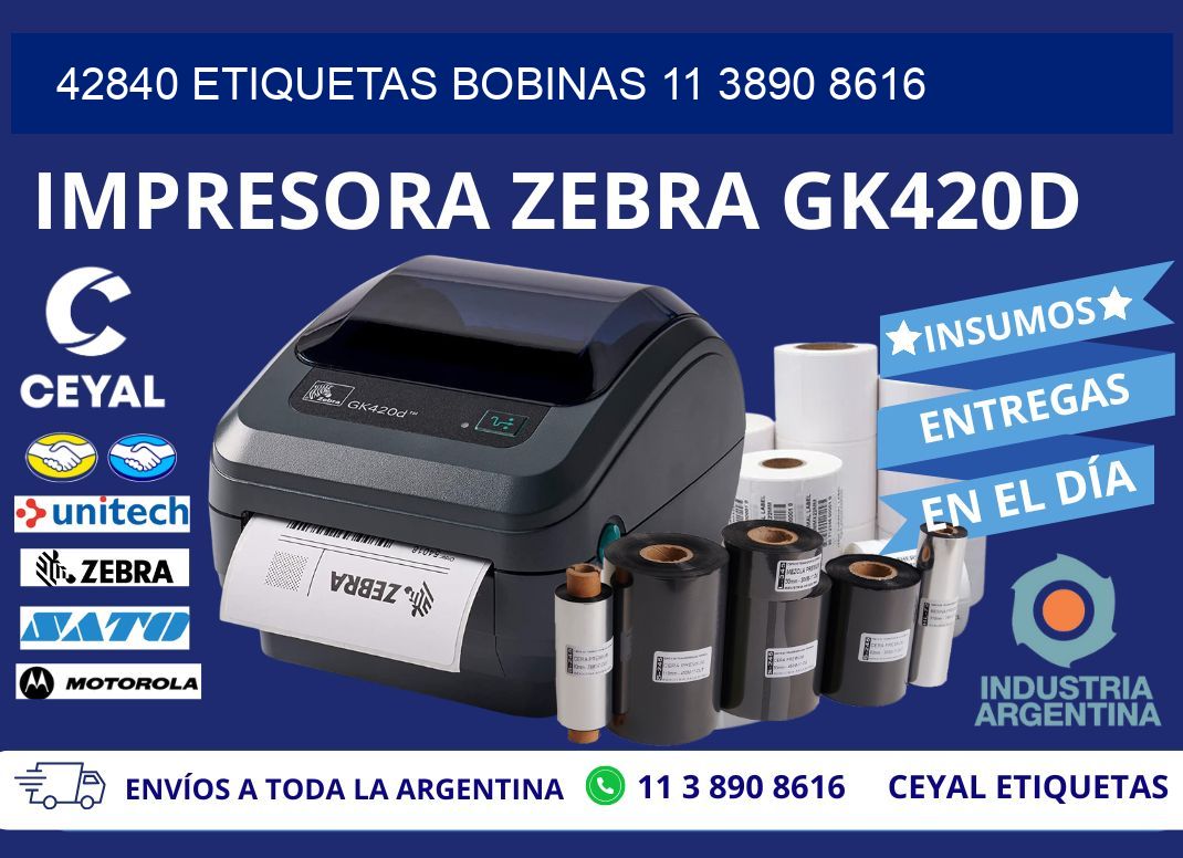 42840 ETIQUETAS BOBINAS 11 3890 8616