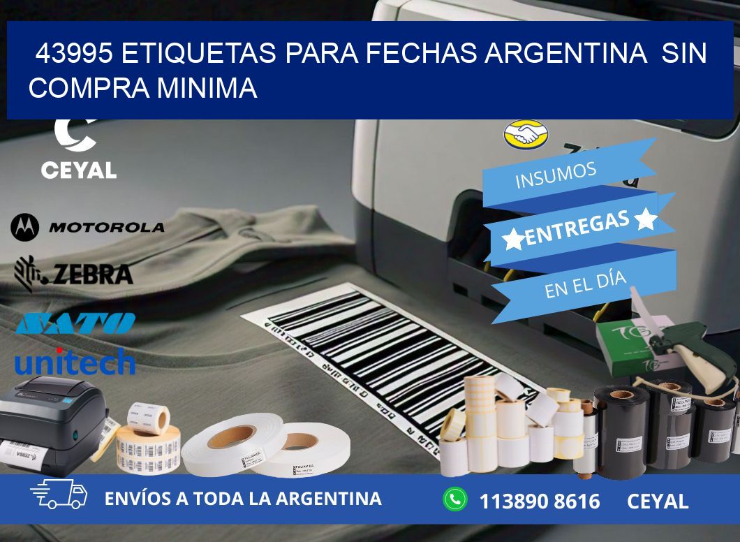 43995 ETIQUETAS PARA FECHAS ARGENTINA SIN COMPRA MINIMA