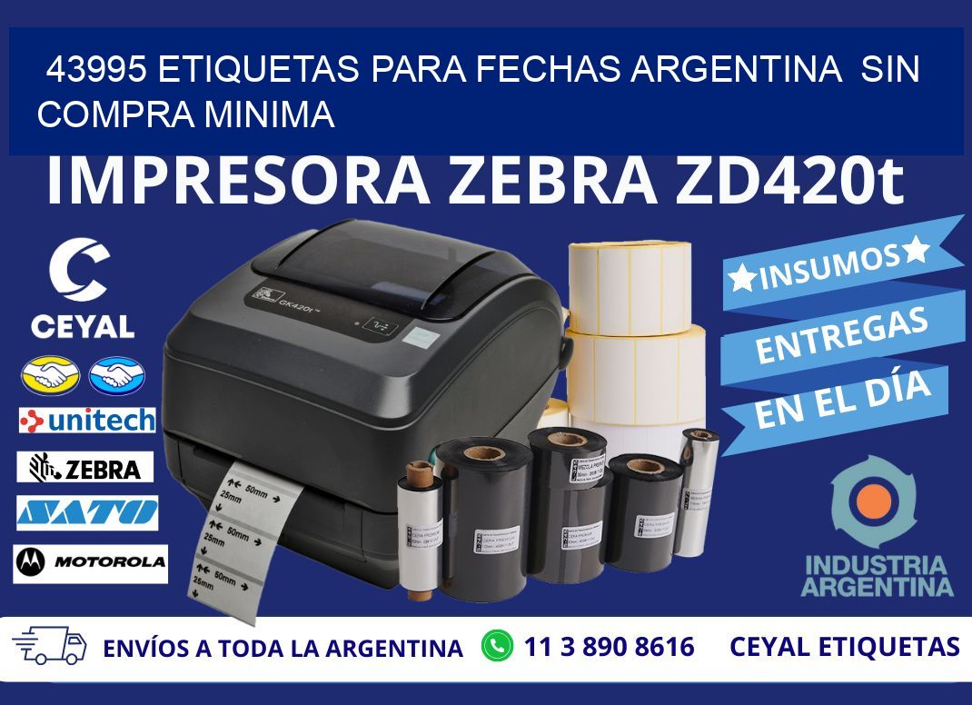 43995 ETIQUETAS PARA FECHAS ARGENTINA SIN COMPRA MINIMA