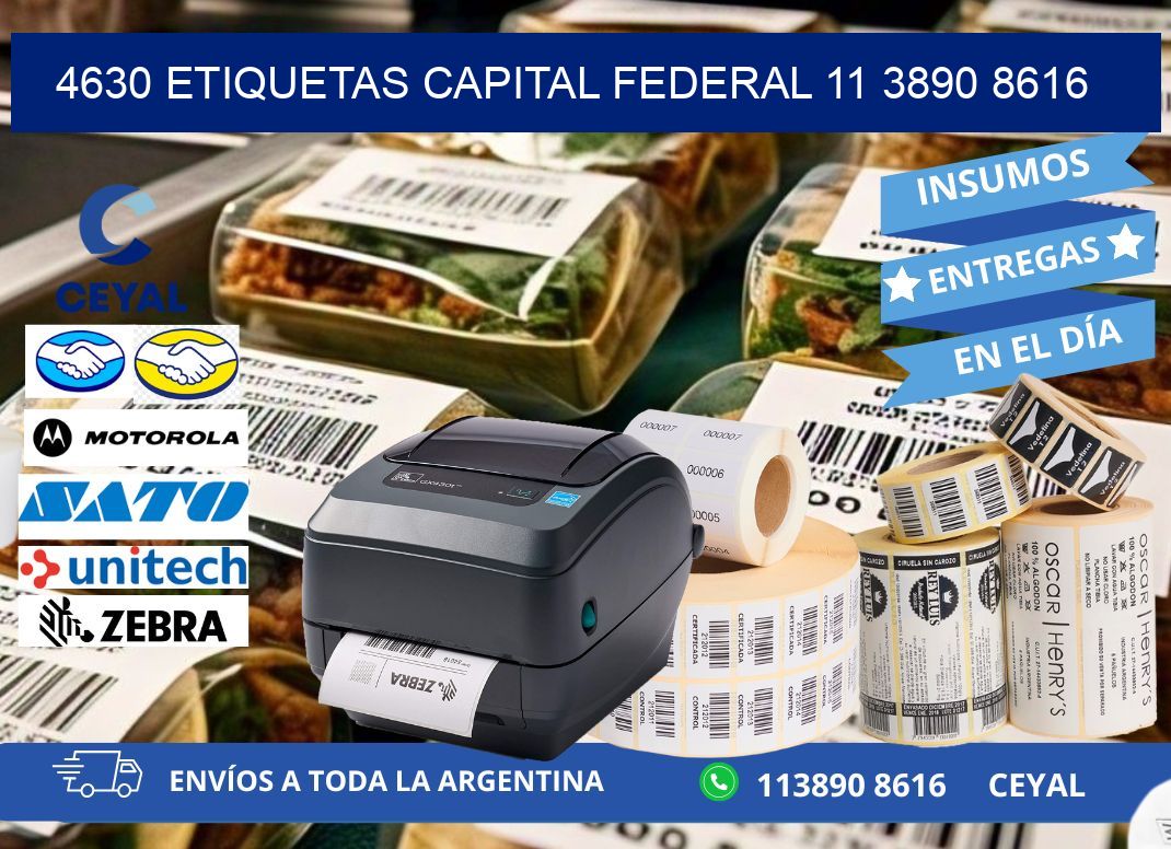 4630 ETIQUETAS CAPITAL FEDERAL 11 3890 8616