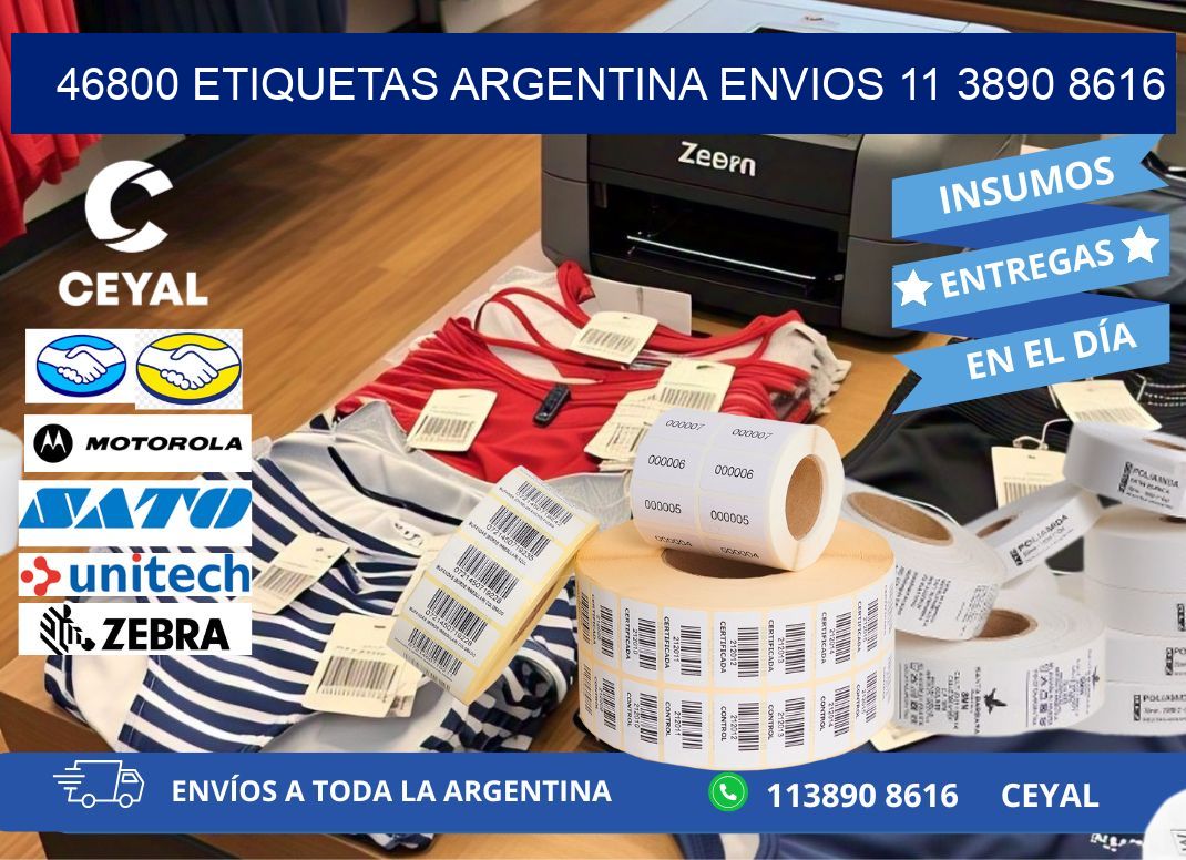 46800 ETIQUETAS ARGENTINA ENVIOS 11 3890 8616
