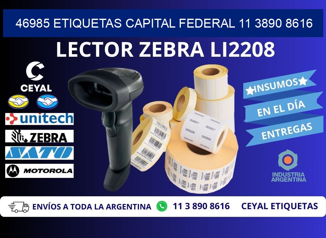 46985 ETIQUETAS CAPITAL FEDERAL 11 3890 8616