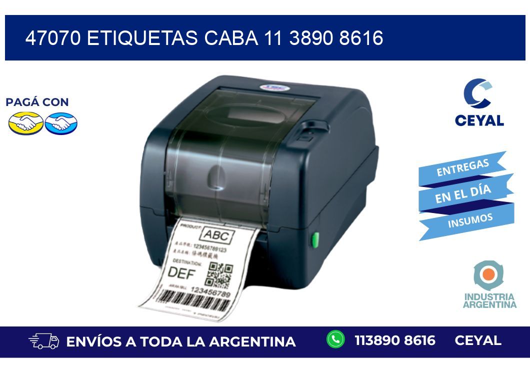 47070 ETIQUETAS CABA 11 3890 8616