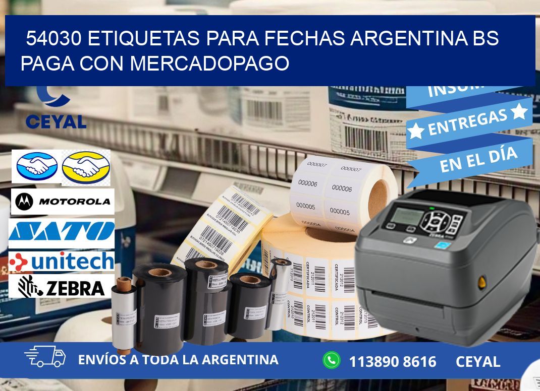 54030 ETIQUETAS PARA FECHAS ARGENTINA BS PAGA CON MERCADOPAGO