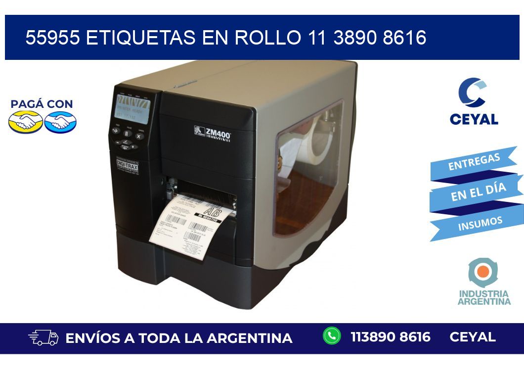 55955 ETIQUETAS EN ROLLO 11 3890 8616