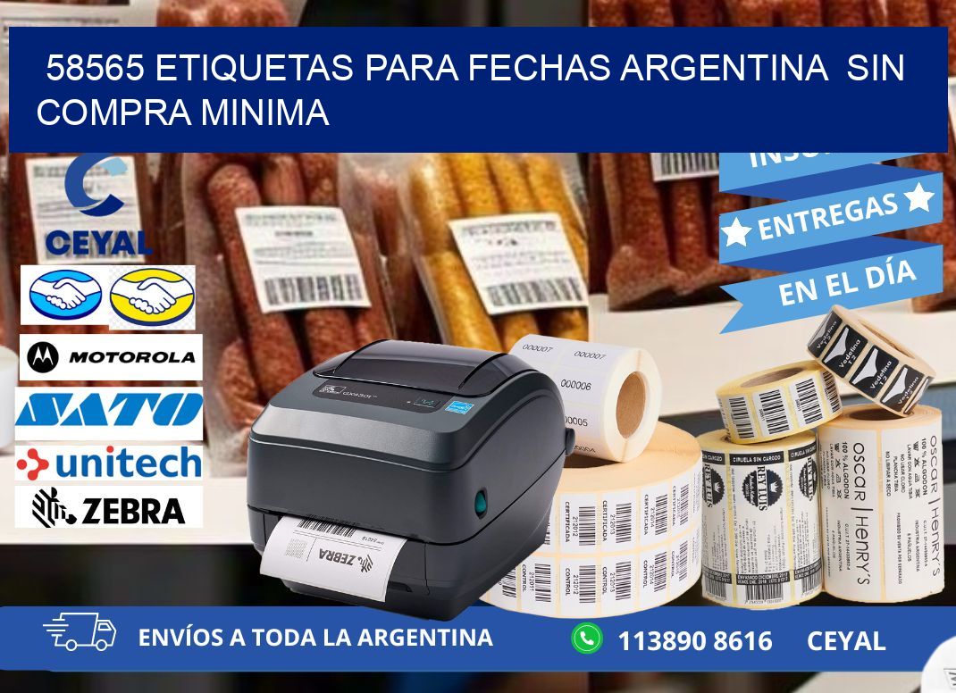 58565 ETIQUETAS PARA FECHAS ARGENTINA SIN COMPRA MINIMA