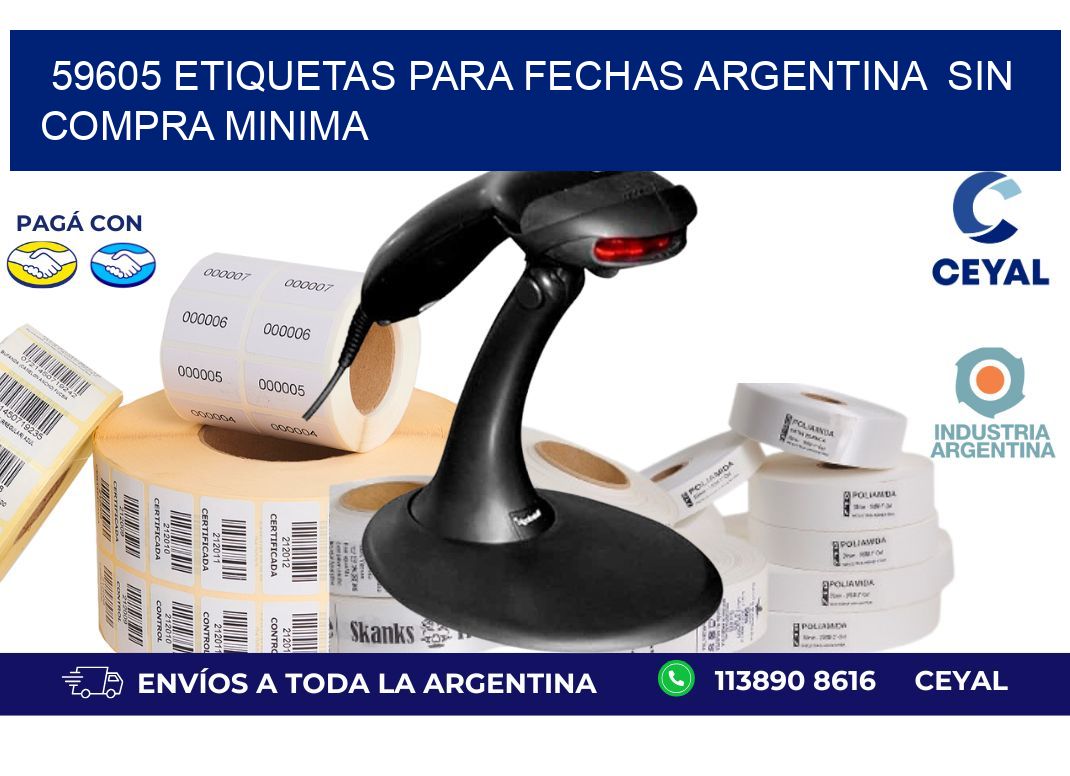 59605 ETIQUETAS PARA FECHAS ARGENTINA  SIN COMPRA MINIMA