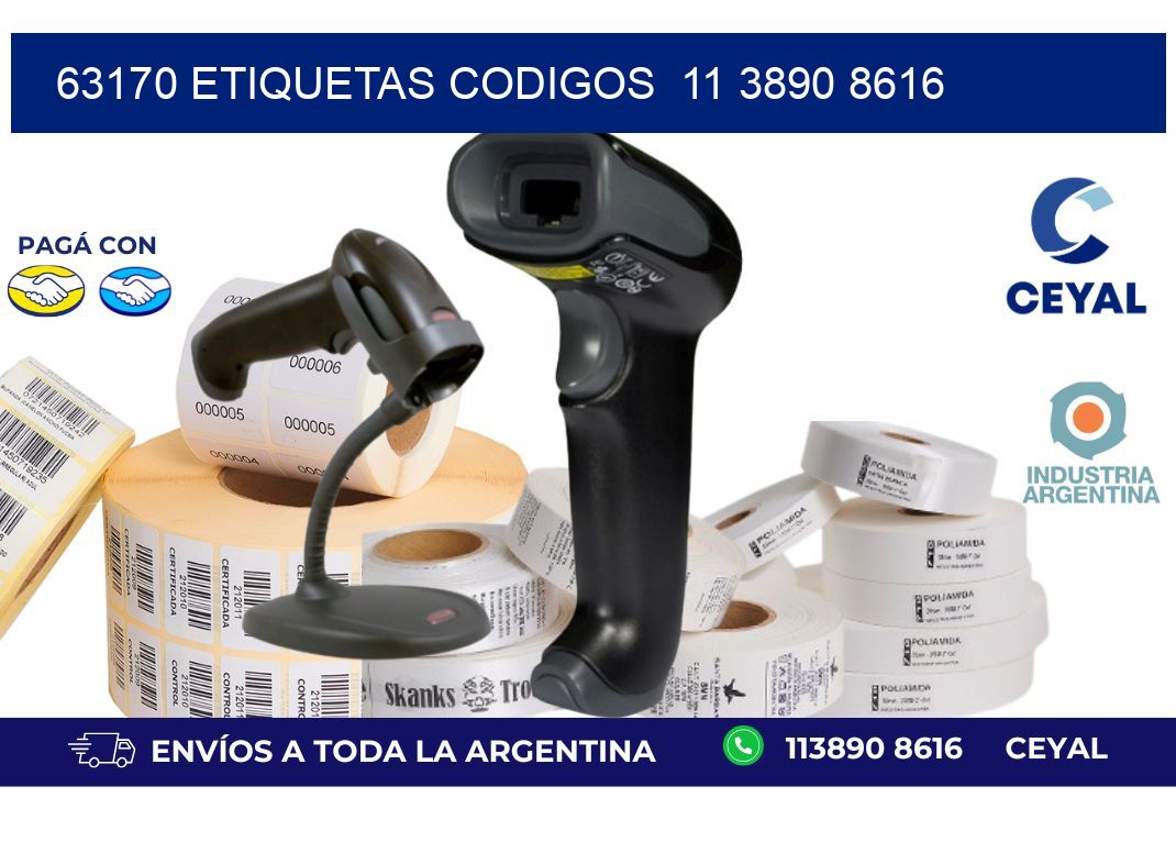 63170 ETIQUETAS CODIGOS  11 3890 8616
