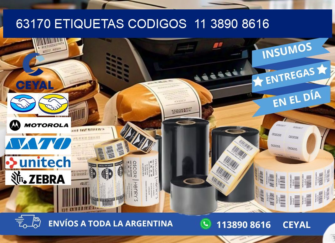 63170 ETIQUETAS CODIGOS  11 3890 8616